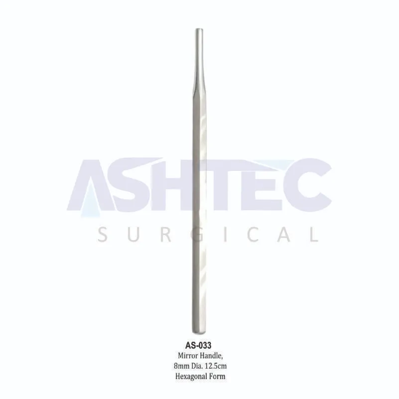 Mirror Handle, 8mm Dia. 12.5cm Hexagonal Form