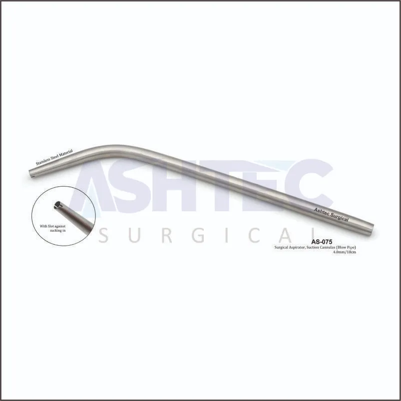 Surgical Aspirator, Suction Cannulas (Blow Pipe) 4.0mm/18cm