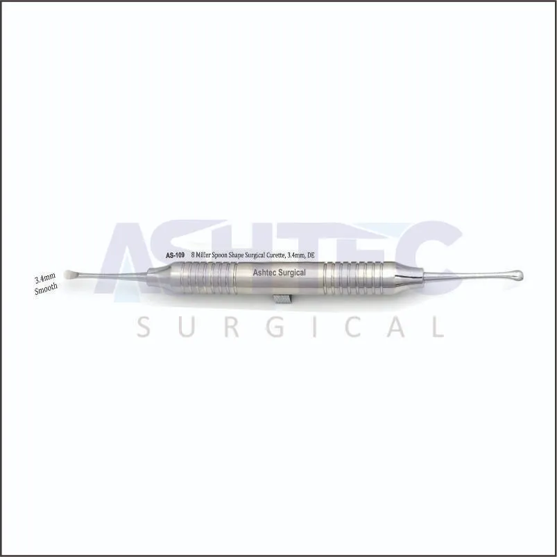 8 Miller Spoon Shape Surgical Curette, 3.4mm, DE