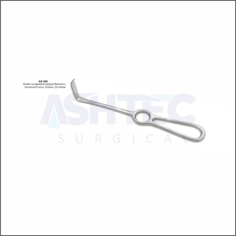 Kocher-Langenbeck Surgical Retractor, Downward Curve, 215mm, 11x44mm