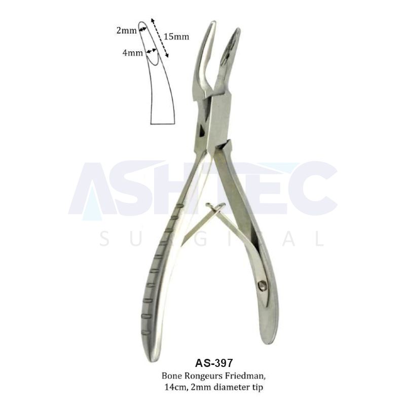 Bone Rongeurs Friedman, 14cm, 2mm diameter tip