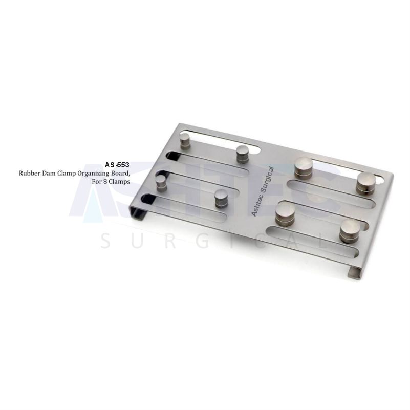 Rubber Dam Clamp Organizing Board, For 8 Clamps